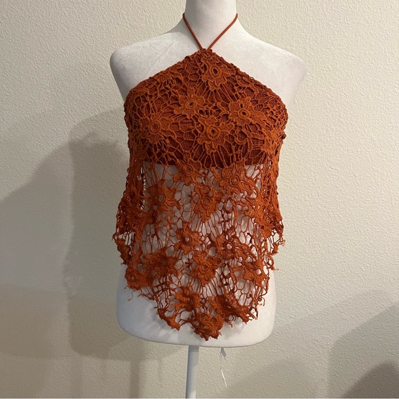 Free People Tops - Free People Seychelle Lace Halter Top